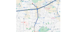 GoogleMap Walking route guide. Hiroo Station - 15 minutes walk from Exit 4